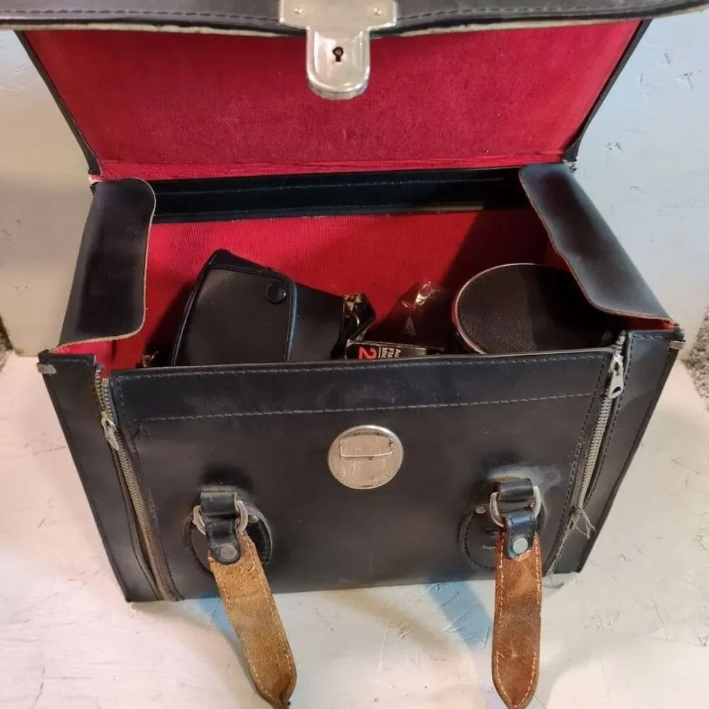 VTG SEARS KS Super 35mm SLR Film Cameran LOT Case Lenses Flash MISC